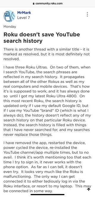 YouTube-search-roku-not-working