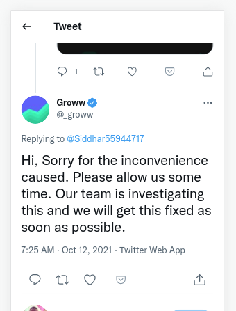 groww app not working