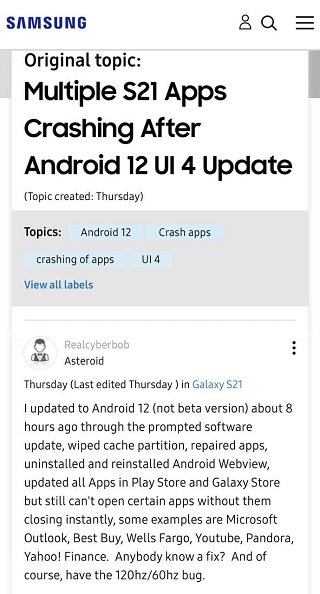 Galaxy-s21-app-crashing