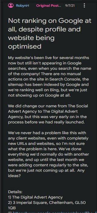 Google-My-Business-ranking-issue