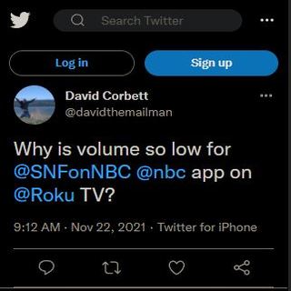 NBC-Roku-app-low-volume