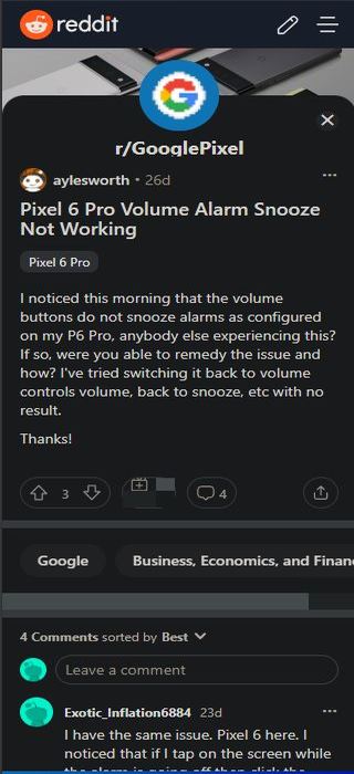Pixel-6-alarm-snoozing-using-volume-buttons-not-working