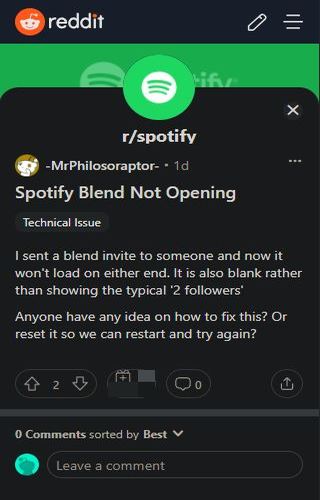Spotify Blend Not Working Mark greer
