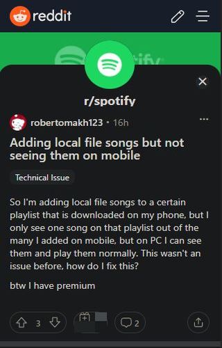 Spotify-local-files-issue