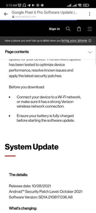 Unlocked-Verizon-Pixel-6-Pro-OTA-update-1