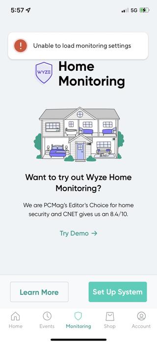 Wyze-Home-Monitoring-issue