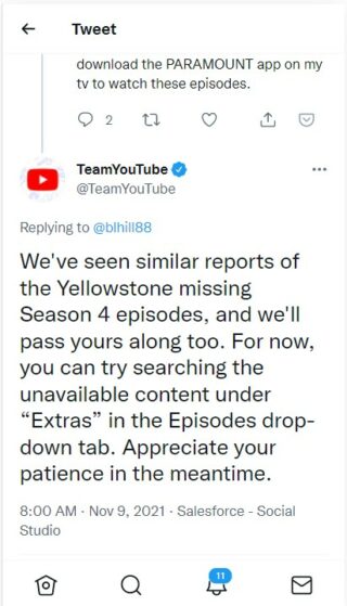 Yellowstone missing Season 4 episodes issue acknowledged