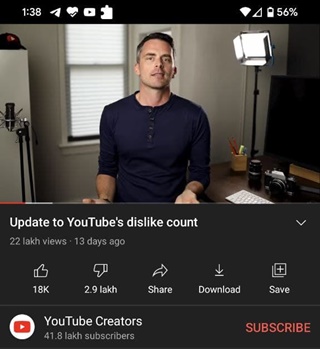 Youtube dislike extension