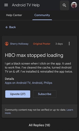 HBO Max App Not Working Or Black Screen Issue On Android TV