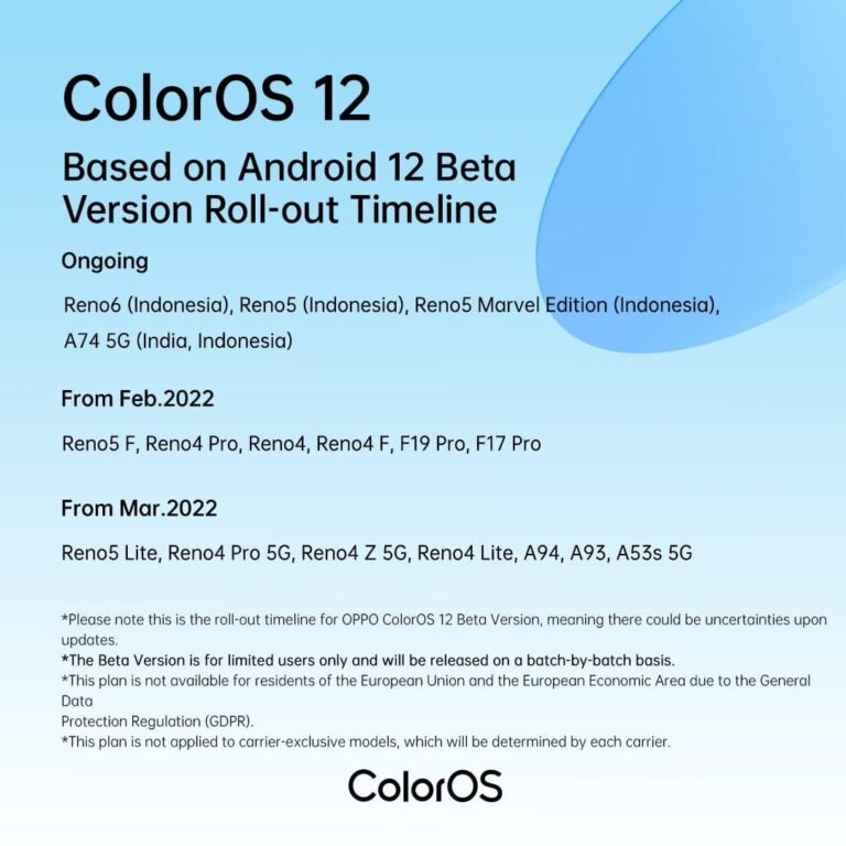 Oppo ColorOS 12 (Android 12) update roll out tracker [Cont. updated]