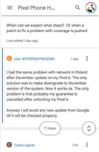 workaround pixel network issue