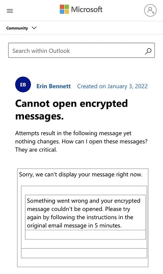 Outlook-encrypted-emails-issue