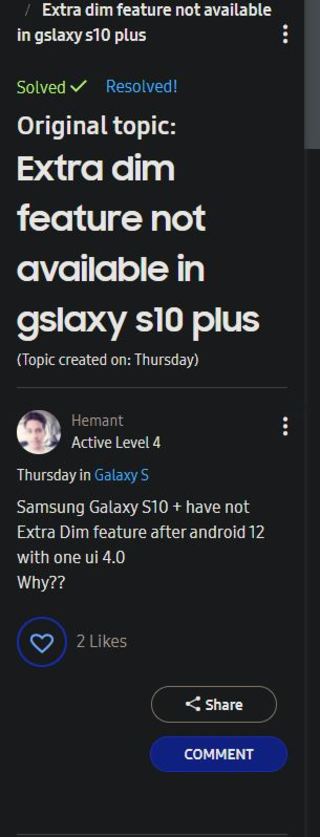 Samsung-One-UI-4.0-Extra-Dim-feature-missing-on-S10-series