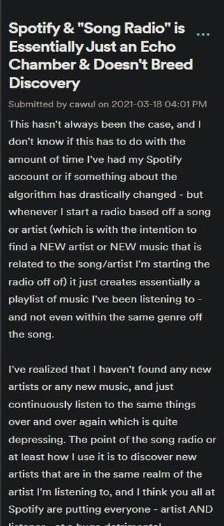 Spotify-radio-function-becoming-an-echo-chamber