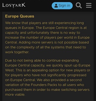 Lost Ark Receives New European Server Region To Combat Queues - GameSpot
