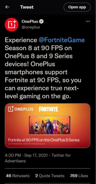 OnePlus-9-series-Fortnite-Mobile-90-FPS