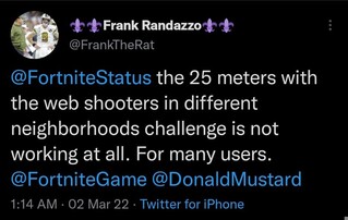  [Updated] Fortnite 'Travel 25 meters with Spider-Mans Web-Shooters in 3 different neighborhoods' challenge not working? You're not alone