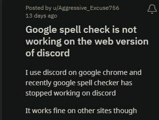 Discord spell checker not working