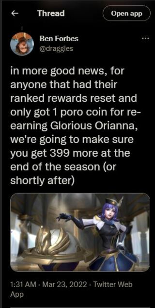 League-of-Legends-Wildrift-missing-poro-coins-glorious-orianna-ranked-reward-reset-issue