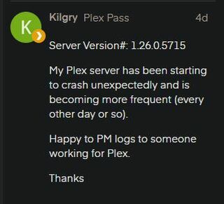 Plex-Media-server-crashing-issue