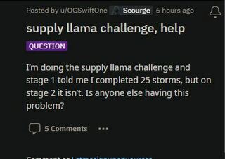 Fortnite-Supply-Llama-challenge-not-tracking-issue