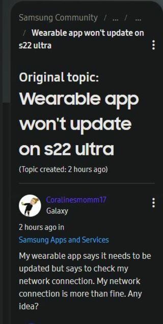 Galaxy-Wearable-app-not-working