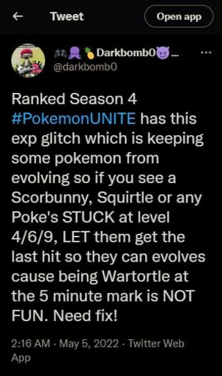 Pokemon-Unite-reduced-EXP-bug