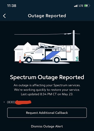 Spectrum-outage-reported