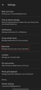 how to disable memories on Google Photos