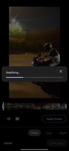 how to stabilize shaky videos in Google Photos