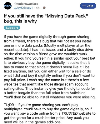 MW-datapacks-missing-reason