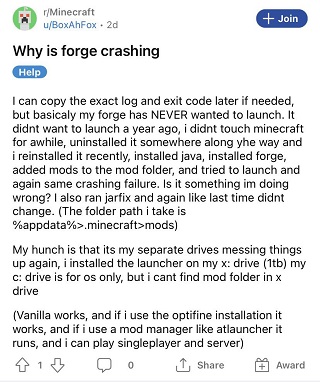 Minecraft-crashing-explanation-workaround