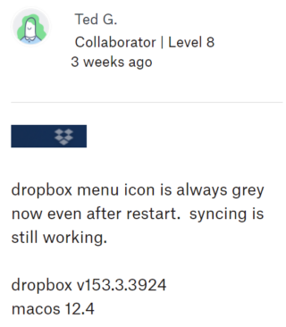 DropBox issue
