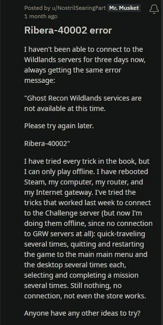 Ghost-Recon-Wildlands-Ribera-40002-unable-to-connect-error-message