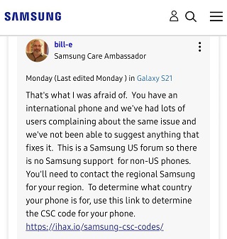 Samsung-ambassador-Galaxy-s21-issue