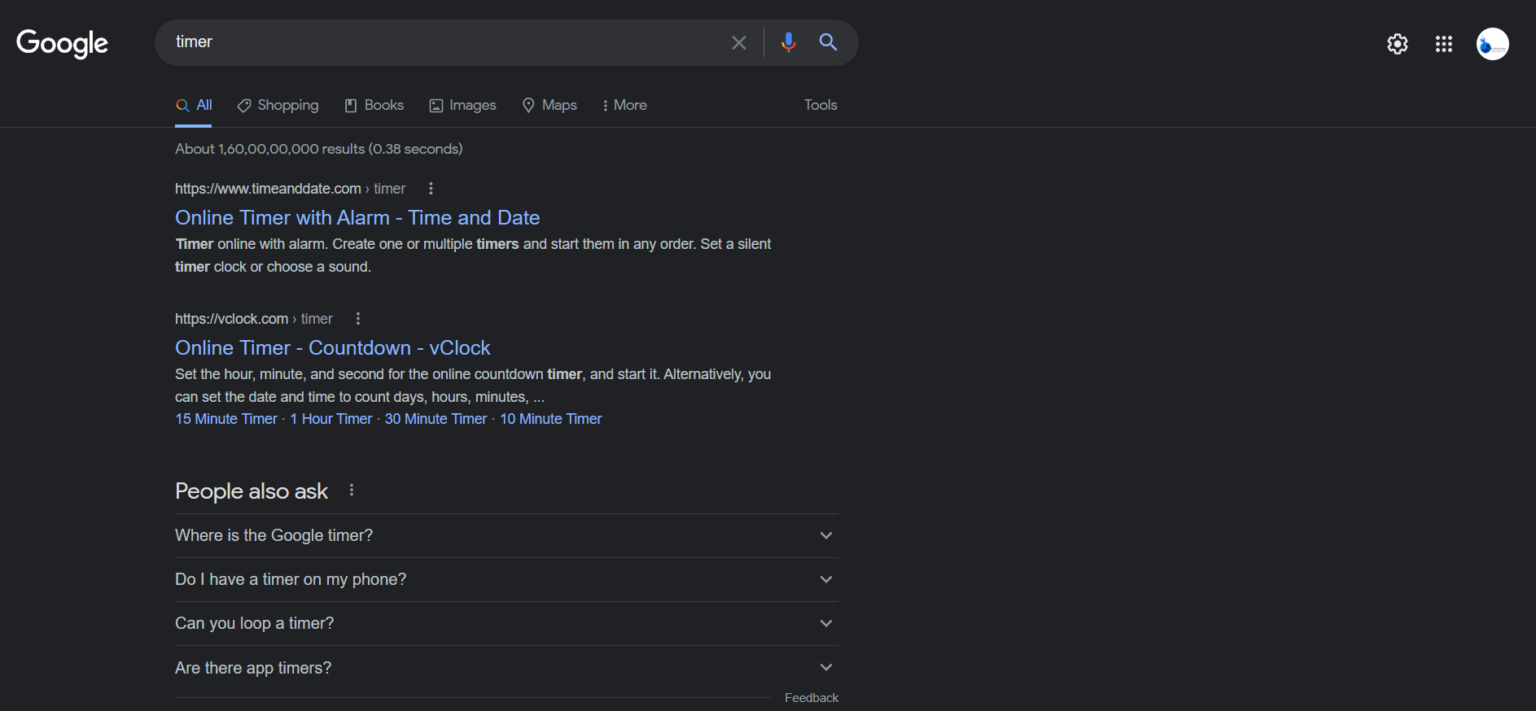 Google Search countdown timer missing or not showing for some