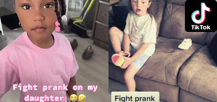 Viral Tiktok trend Fight prank sees parents pranking their kids