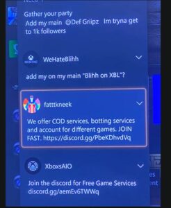 Xbox-Looking-for-group-spam-bots