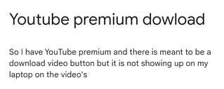YouTube Premium ‘obtain movies or music’ characteristic not working