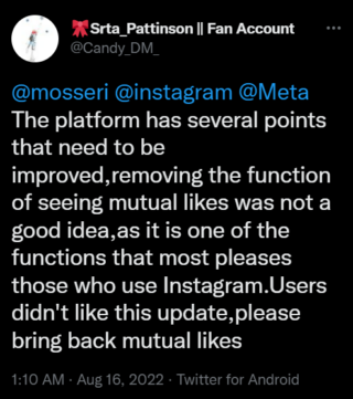 Instagram mutual likes issue