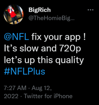 Slow NFL app