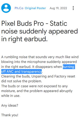 Pixel Buds Pro workaround