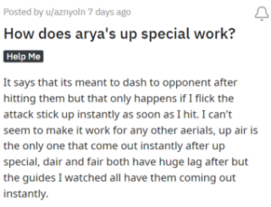 Arya-up-special-bugged