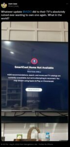 Vizio TV SmartCast error