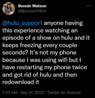 Hulu stuttering or freezing on Android