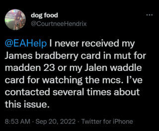 Madden NFL 23 'James Bradberry' card missing