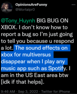 MultiVersus-audio-stops-playying-when-spotify-runs-in-the-background