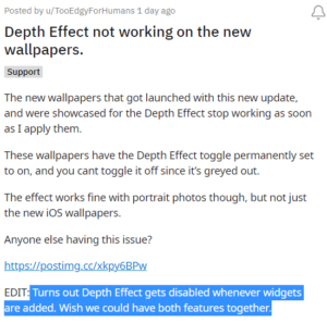 iOS-16-depth-effect-on-wallpaper-not-working-workaround