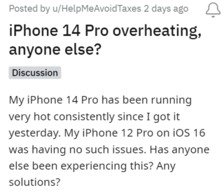 iPhone 14 & 14 Pro devices overheating