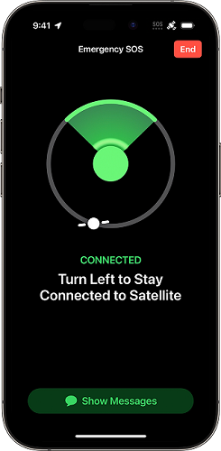 ios-16-iphone-14-pro-emergency-sos connected to the satellite